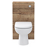 Brooklyn WC Unit with Concealed Cistern - Brown Oak (500mm)