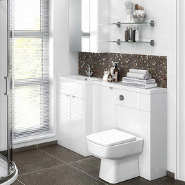 Brooklyn LH White Combination Furniture Pack - 1500mm Wide Large Image