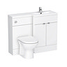 Brooklyn 1100mm White Gloss Combination Furniture Pack  Profile Large Image