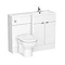 Brooklyn 1100mm White Gloss Combination Furniture Pack  Profile Large Image