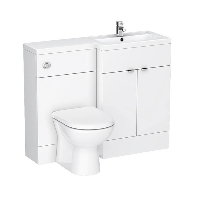 Brooklyn RH White Gloss Combination Furniture Pack - 1100mm Wide Large Image