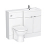 Brooklyn RH White Gloss Combination Furniture Pack - 1100mm Wide Large Image