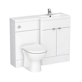Brooklyn RH White Gloss Combination Furniture Pack - 1100mm Wide Large Image