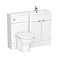 Brooklyn RH White Gloss Combination Furniture Pack - 1100mm Wide Large Image