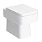 Brooklyn White Gloss Combined Two-In-One Wash Basin, Toilet & Flush Plate (500mm wide x 300mm)  In B