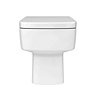 Brooklyn White Gloss Combined Two-In-One Wash Basin, Toilet & Brushed Brass Flush Plate (500mm wide x 300mm)