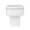 Brooklyn White Gloss Combined Two-In-One Wash Basin, Toilet & Brushed Brass Flush Plate (500mm wide x 300mm)