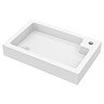 Brooklyn White Gloss Combined Two-In-One Wash Basin, Toilet & Matt Black Flush Plate (500mm wide x 300mm)