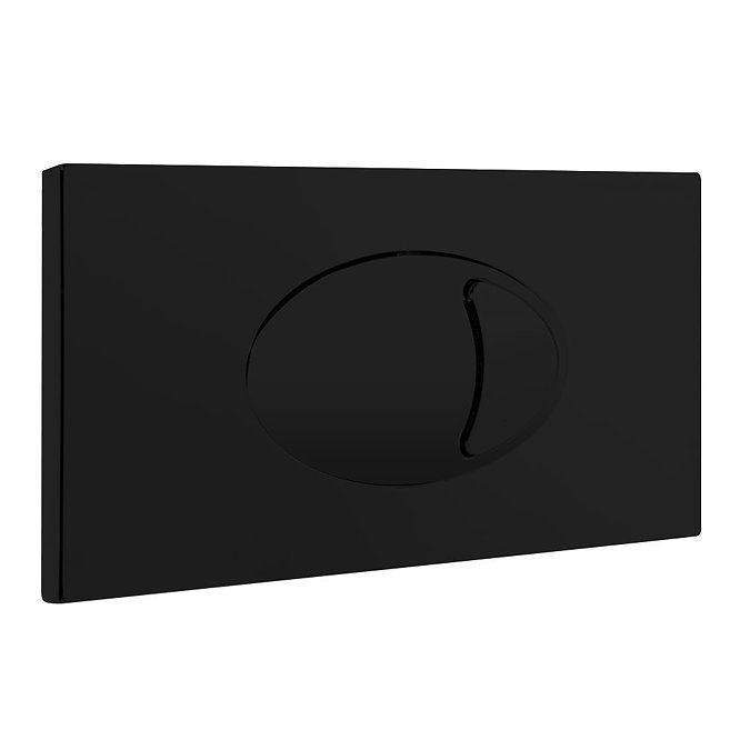 Brooklyn White Gloss Combined Two-In-One Wash Basin, Toilet & Matt Black Flush Plate (500mm wide x 300mm)