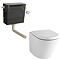 Brooklyn White Gloss Modern Sink Vanity Unit + Toilet Package