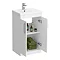 Brooklyn White Gloss Modern Sink Vanity Unit + Toilet Package  Newest Large Image