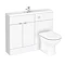 Brooklyn White Gloss Slimline Combination Furniture Pack - 1100mm Wide Large Image