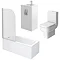 Brooklyn White Gloss Small Bathroom Suite  In Bathroom Large Image