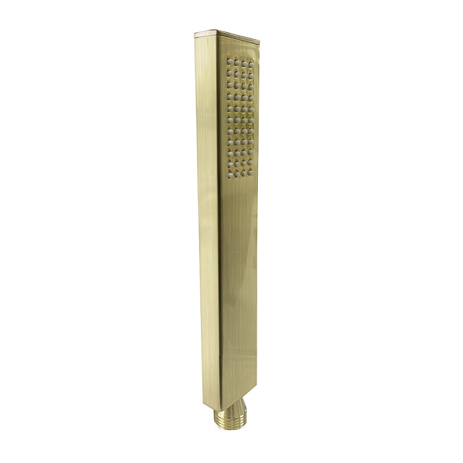 Brushed Brass Metal Square Shower Handset