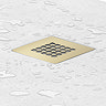 Brushed Brass Shower Grate Cover for Imperia Shower Trays