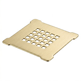 Brushed Brass Shower Grate Cover for Imperia Shower Trays