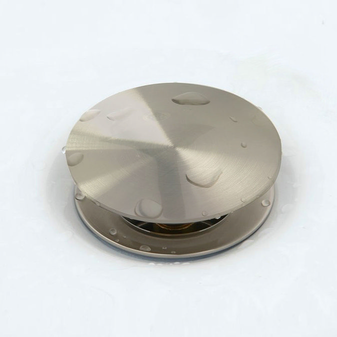 Brushed Nickel Unslotted Click Clack Basin Waste Profile Large Image