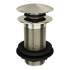 Brushed Nickel Unslotted Click Clack Basin Waste Large Image