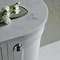 Burlington 100 3-Door Corner Vanity Unit & Minerva Worktop with Basin (Classic Grey - Left Hand) Fe