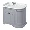 Burlington 100 3-Door Corner Vanity Unit & Minerva Worktop with Basin (Classic Grey - Left Hand) Lar