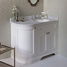 Burlington 100 3-Door Corner Vanity Unit & Minerva Worktop with Basin (Matt White - Right Hand) Stan