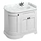 Burlington 100 3-Door Corner Vanity Unit & Minerva Worktop with Basin (Matt White - Right Hand) Larg