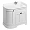 Burlington Floor Standing Corner Vanity Unit - Matt White - Right Hand 1000mm with Minerva White Wor