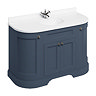 Burlington 134 4-Door Curved Vanity Unit & Minerva White Worktop with Basin - Blue Large Image