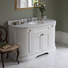 Burlington 134 4-Door Curved Vanity Unit & Minerva Worktop with Basin - Classic Grey  Standard Large