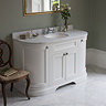 Burlington 134 4-Door Curved Vanity Unit & Minerva Worktop with Basin - Dark Olive Standard Large Im