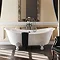 Burlington 1640 Bateau Roll Top Bath + White Claw Feet Large Image