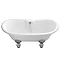 Burlington 1690 Chandler Natural Stone Bath + Chrome Luxury Claw Feet Large Image