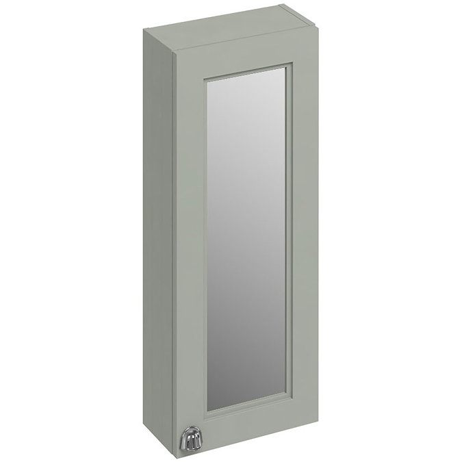 Burlington 30 Single Door Mirror Cabinet - Dark Olive Large Image