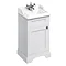 Burlington 500mm Freestanding Cloakroom Vanity Unit & Basin - Matt White Large Image