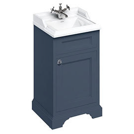 Burlington 50cm Freestanding Cloakroom Vanity Unit & Basin - Blue Medium Image