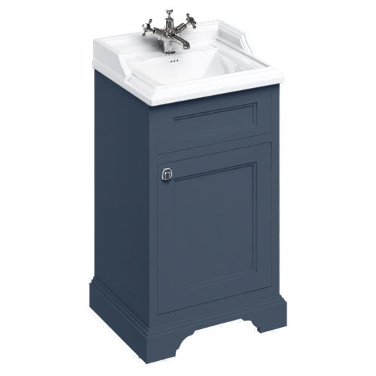 Burlington 50cm Freestanding Cloakroom Vanity Unit & Basin - Blue Large Image