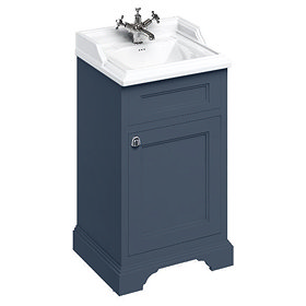 Burlington 50cm Freestanding Cloakroom Vanity Unit & Basin - Blue Large Image
