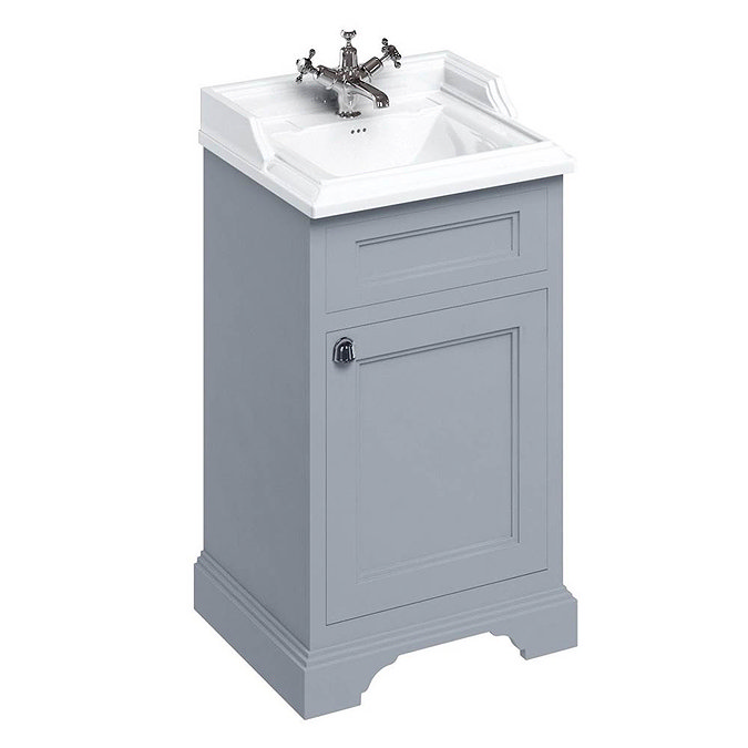 Burlington 50cm Freestanding Cloakroom Vanity Unit & Basin - Classic Grey Large Image