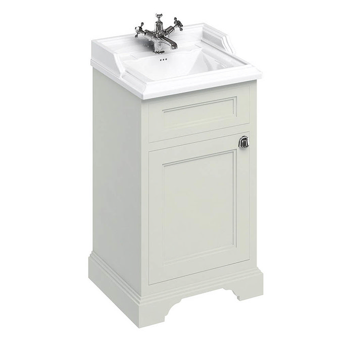 Burlington 50cm Freestanding Cloakroom Vanity Unit & Basin - Sand Large Image