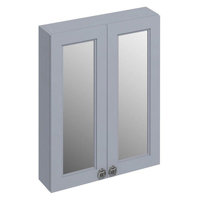 Burlington 60 2-Door Mirror Cabinet - Classic Grey Large Image