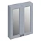 Burlington 60 2-Door Mirror Cabinet - Classic Grey Large Image