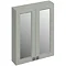 Burlington 60 2-Door Mirror Cabinet - Dark Olive Large Image