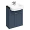 Burlington 60 2-Door Vanity Unit & Classic Semi-Recessed Basin (Blue - 1 Tap Hole) Large Image