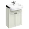 Burlington 60 2-Door Vanity Unit & Classic Semi-Recessed Basin - Sand Large Image