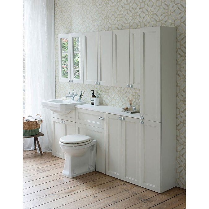 Burlington 60 Back to Wall Unit & Pan (excluding Seat) - Matt White Feature Large Image
