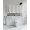 Burlington 60 Back to Wall Unit & Wall Hung Pan (excluding Seat) - Matt White Profile Large Image
