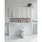 Burlington 60 Back to Wall Unit & Wall Hung Pan (excluding Seat) - Matt White Profile Large Image