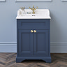 Burlington 65 2-Door Vanity Unit & Classic Basin - Blue  Profile Large Image
