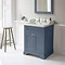 Burlington 65 2-Door Vanity Unit & Classic Basin - Blue  In Bathroom Large Image