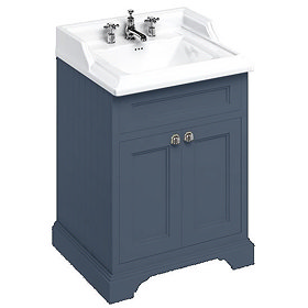 Burlington 65 2-Door Vanity Unit & Classic Basin (Blue - 3 Tap Hole) Large Image